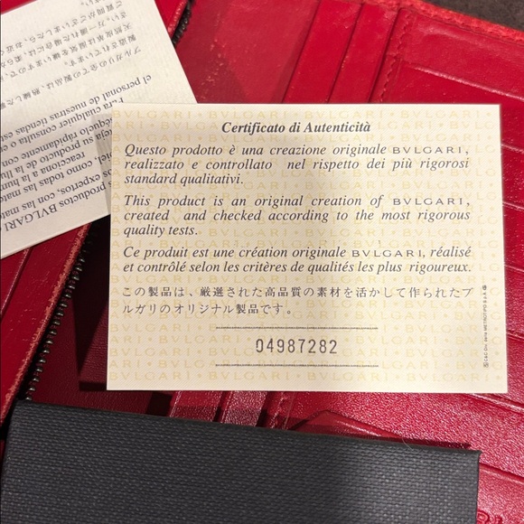 BVLGARI Octo/OCTO/Long Wallet Red - Picture 13 of 14